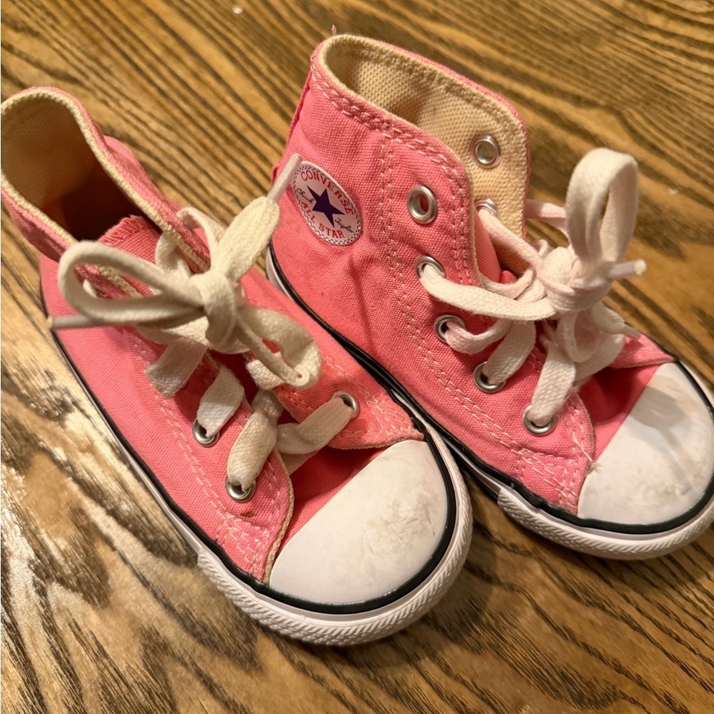 Converse Kids Sneakers in Pink and White